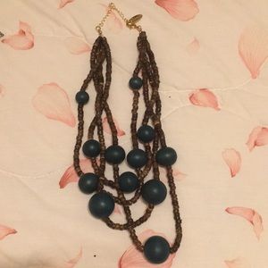 Short Multi Strand Wooden Necklace